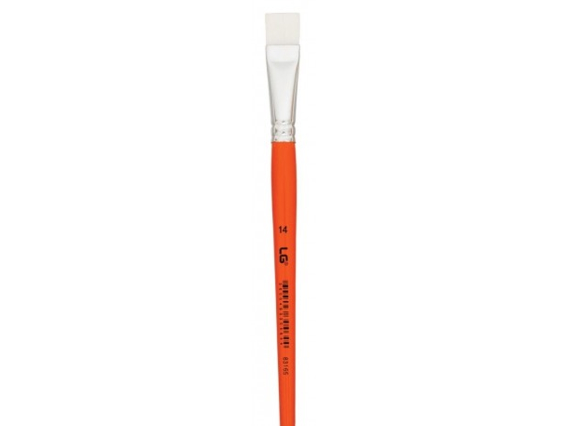 Pincel LG Nº14 Espat Pelo Branco P/Tecido