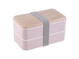 Lancheira De Madeira Bento Recipiente De 2 Camadas Lancheira De Micro Ondas Para Ensino Médio Aquaforge