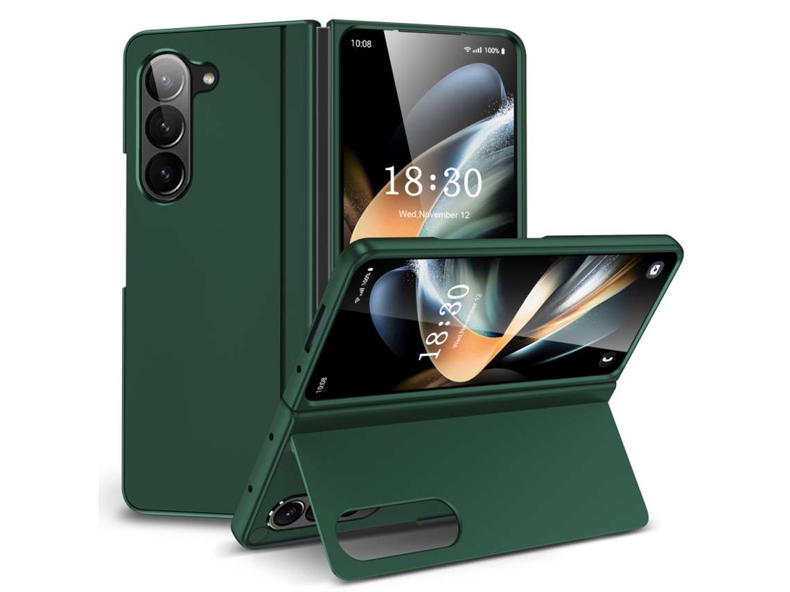Capa Chrui Para Samsung Galaxy Z Fold 7, Em Resistente A Arranhões Com Suporte (compatível, Verde Escuro)
