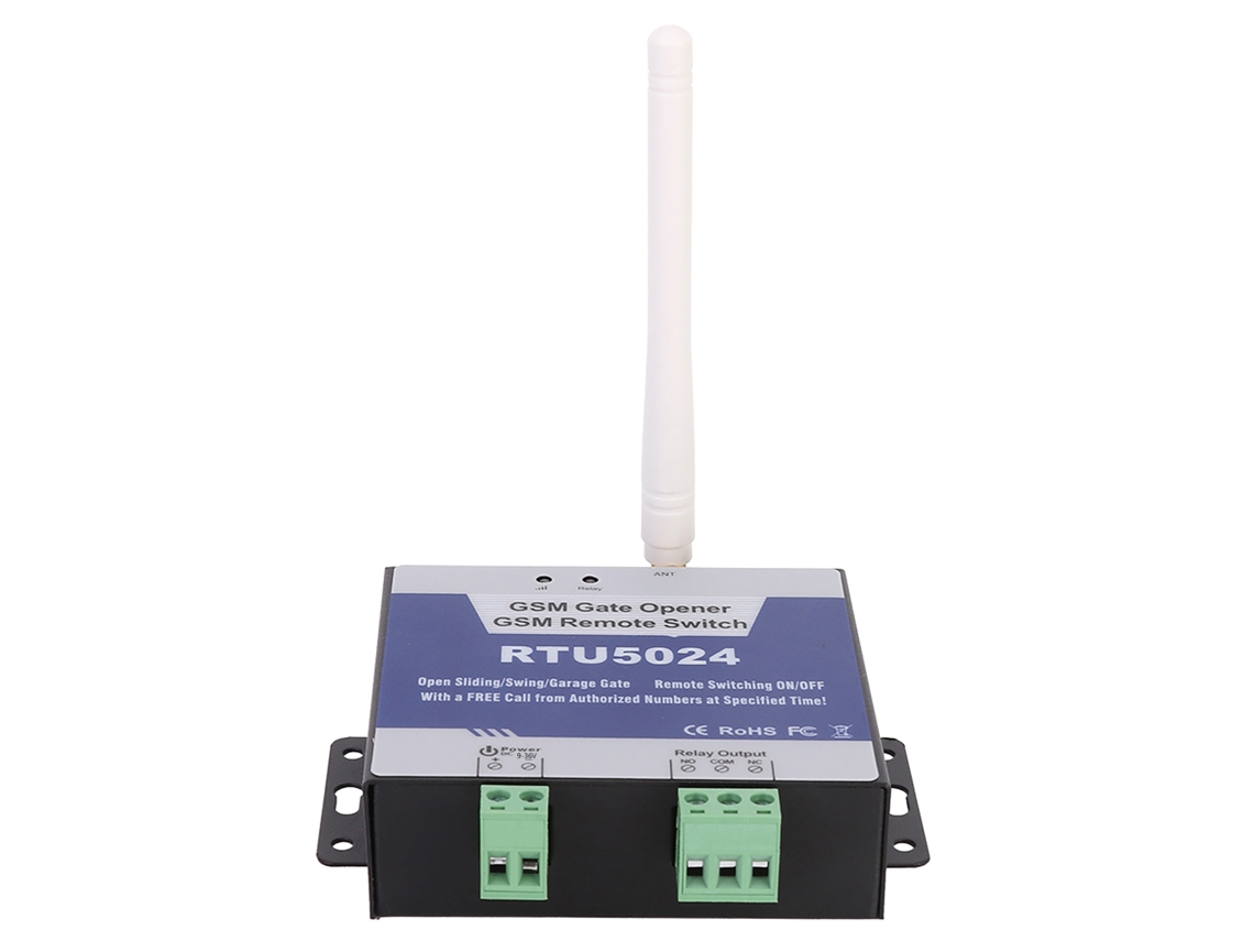 RTU5024 Controle de Portão GSM Sem Fio Rele DC 9-36V | S/MARCA