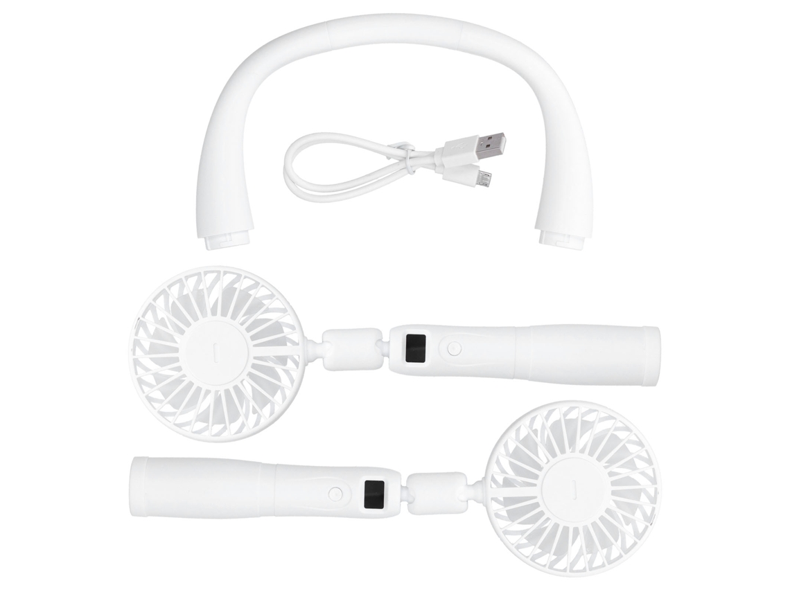 Ventilador de pescoço portátil (recarregável por USB, multifuncional)