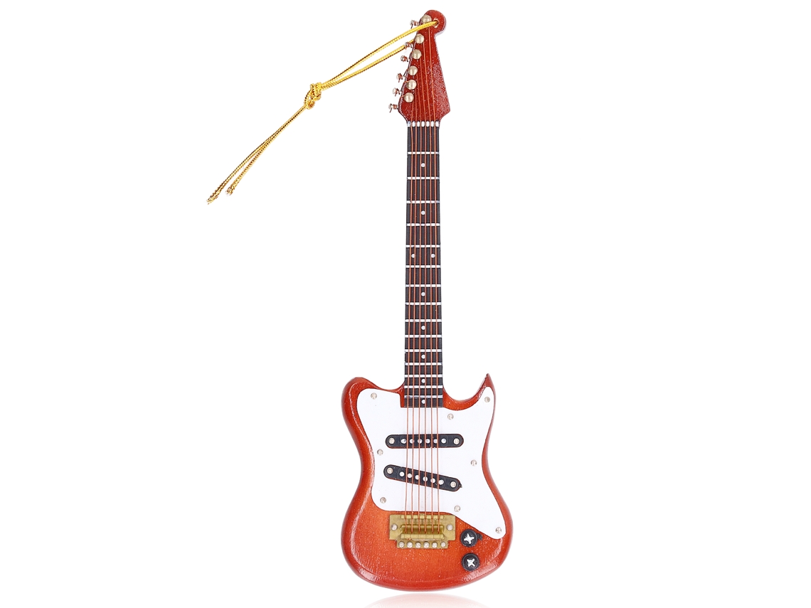 Dan26 modelo de Guitarra Miniatura de 5,9 Polegadas Con Corda Dourada para Decoração e Artesanato Musical