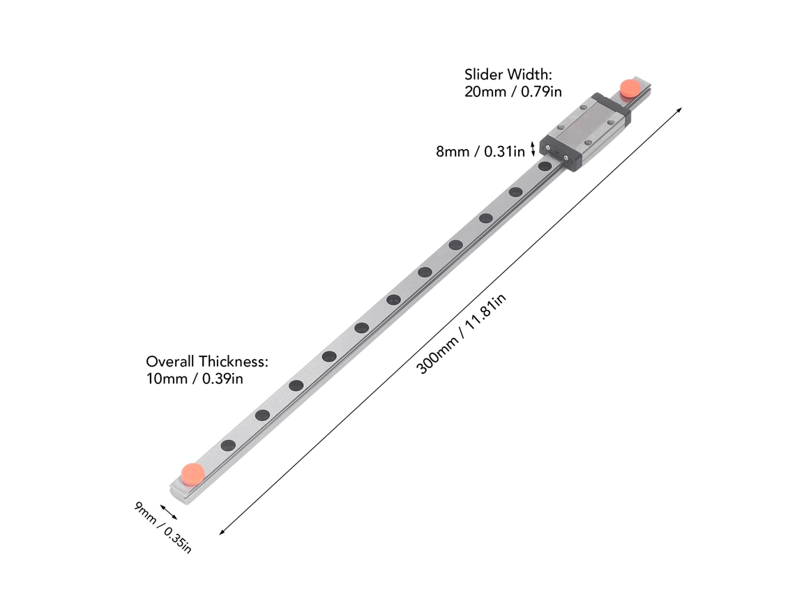 Guia Linear Miniatura Com Bloco De Rolamento Para Impressora 3d