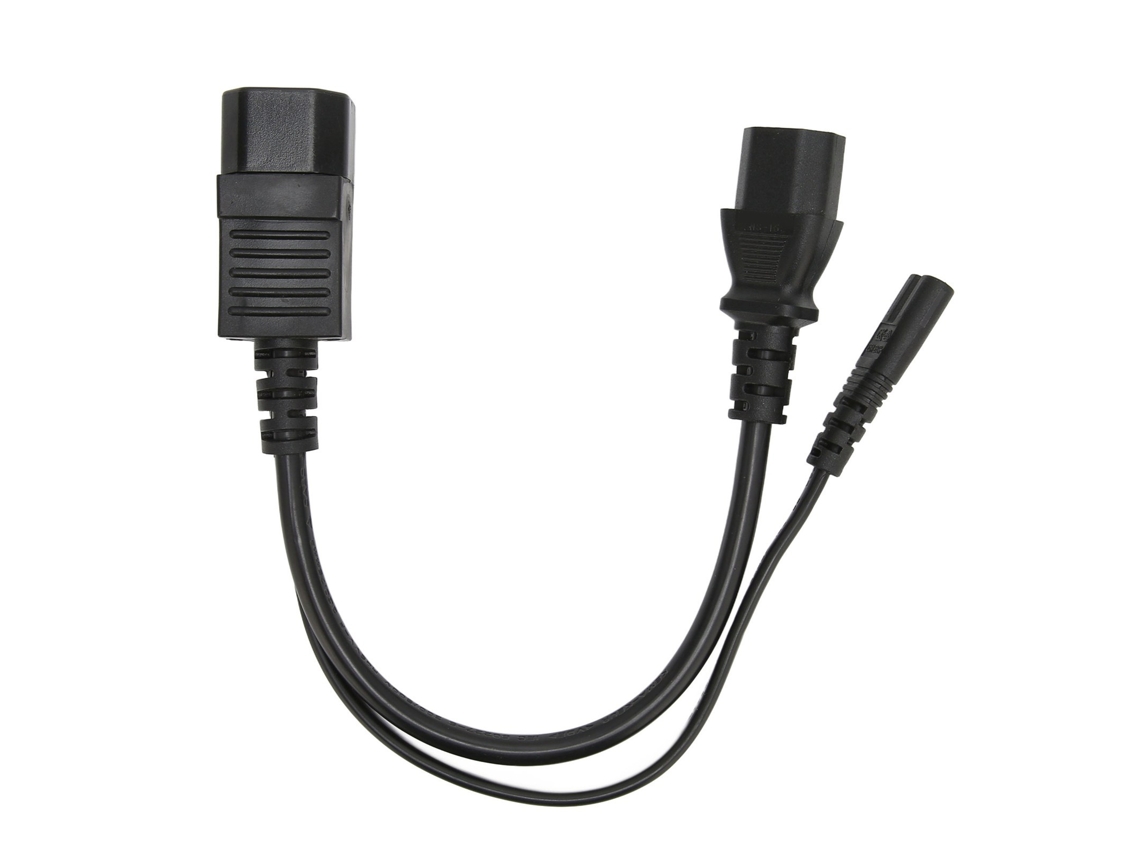 Cabo de Alimentação Iec320 Macho C14 para Fêmea C13 C7, À Prova D'água, para Projetores, 100 32 Cm CHABERLU