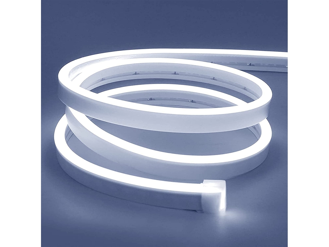 Fita de Led Neon Branco Quente de 2m, 12v 3000k, Regulável, Ip67 À Prova D'água, Flexível BRILVIBERA