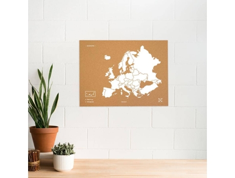 Mapa de Cortiça MISSWOOD Woody Map Natural Europa