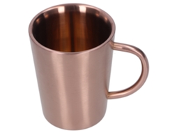 Caneca de Cerveja de Parede Dupla em Aço Inoxidável Dourado Rosê, 340 Ml AQUAFORGE