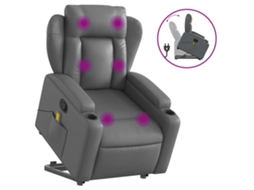 Stand Up Massage Recliner Chair, Stand Up Massage Recliner Chairs Vidaxl Cinzeto Couro Artificial