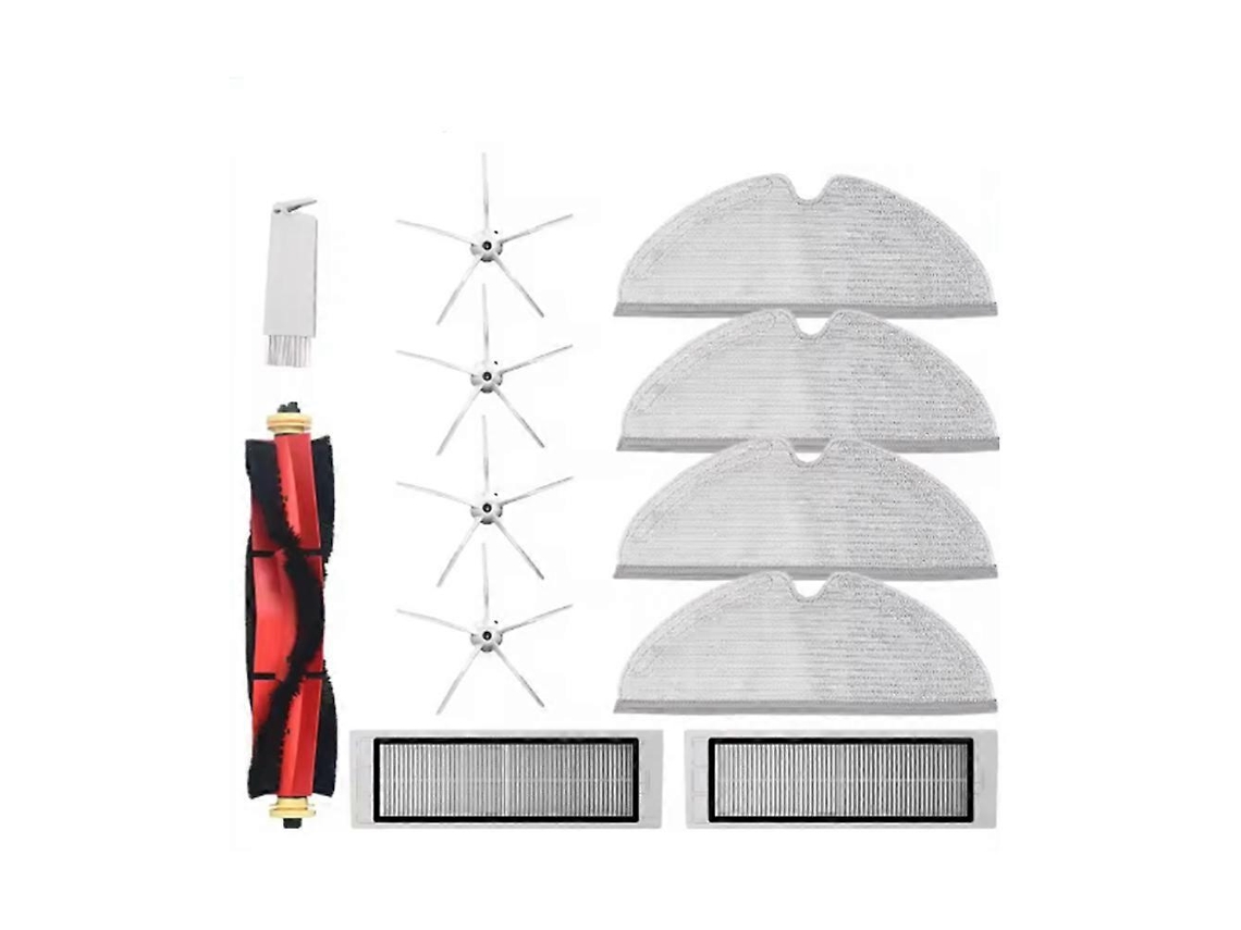12 Peças Para Roborock S5 Max S50 S55 S6 Maxv Aspirador Principal Escova Lateral Esfregão Filtro