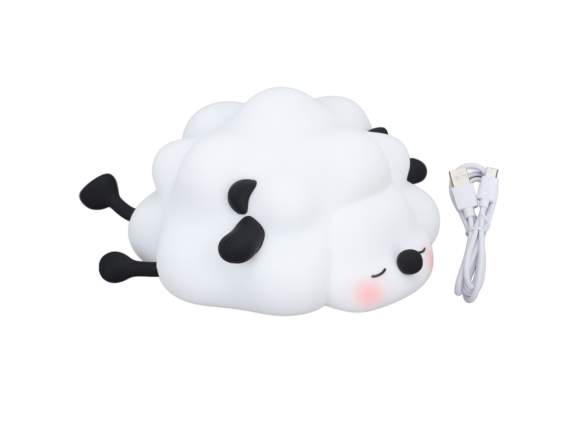 Luz Noturna Ovelha Cute Usb Recarregável Multifuncional Preto
