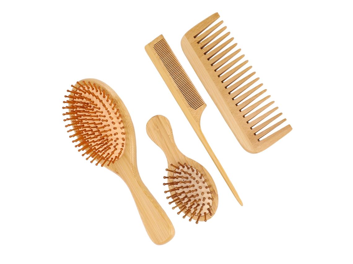 Conjunto De Pentes De Bambu Nanzhu (massagem Com Almofada De Ar, Alisamento E Proteção Capilar) Eoocoo