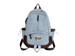 Mochila De Nylon Com Cordão, Ideal Para Camping, Atividades Ao Ar Livre, Com Grande Capacidade Para Laptops, Viagens E Escola (azul).