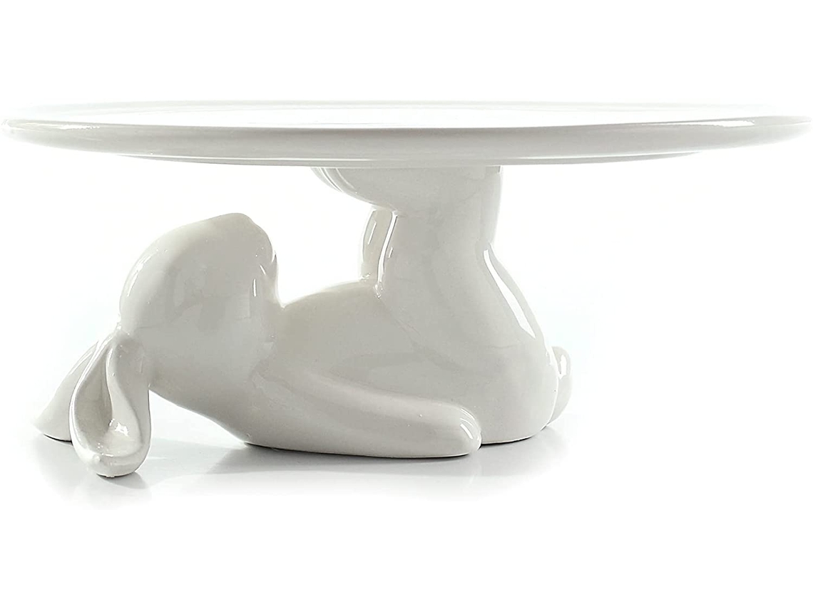 Suporte Para Bolo De Porcelana Elegante E Resistente, Bandeja Para Bolo De Aniversário, Presente Para Festa De Casamento, Formatura, Coelho Decorativo
