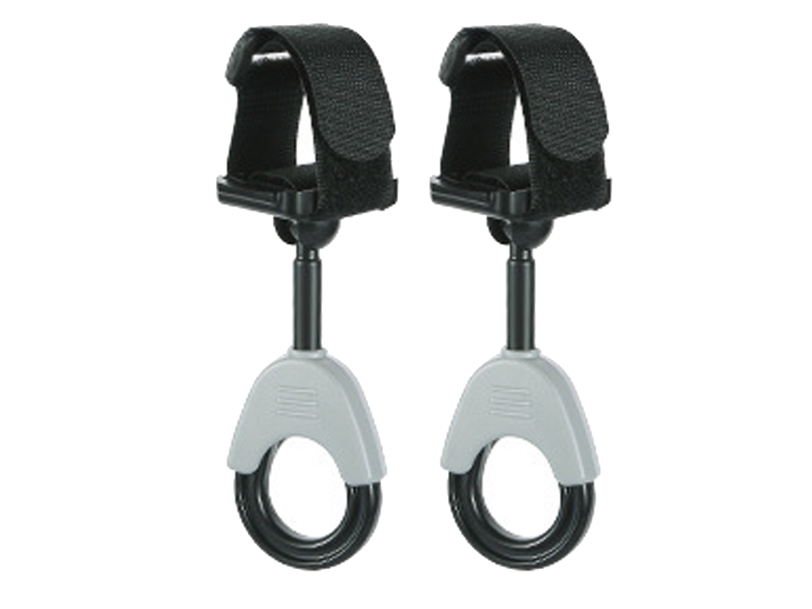 Conjunto de 2 ganchos para carrinho de bebê, prendedor de bolsas, ganchos para carrinho de bebê e sacolas de compras.