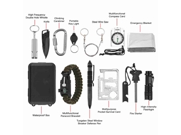 Kit de Sobrevivência Emergencial para Camping e Hiking