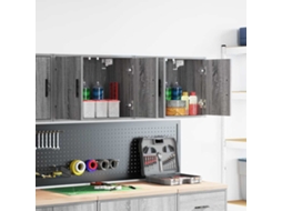 Vidaxl Armários De Parede Para Garagem 2 Pcs Derivados De Madeira