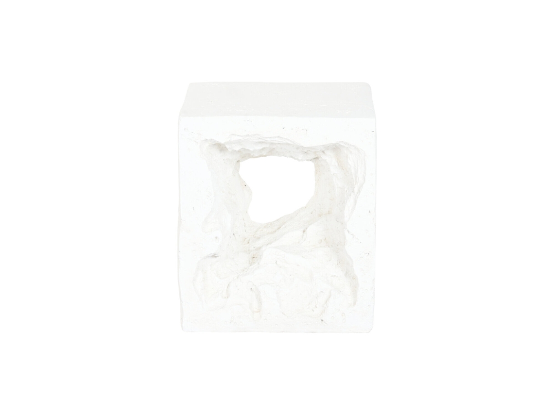 Mesa Lateral de Magnésio Branco 40x40x46cm ALEXANDRA HOUSE LIVING