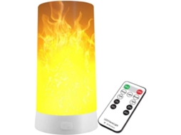 Lâmpada Led com Efeito de Chama para Uso Interno e Externo, Efeito de Chama Natural, Recarregável, Controle Remoto BRILVIBERA