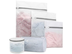 5 Bolsas de Lavanderia de Malha em Favo de Mel, Duráveis, para Roupas Delicadas, 5 Tamanhos