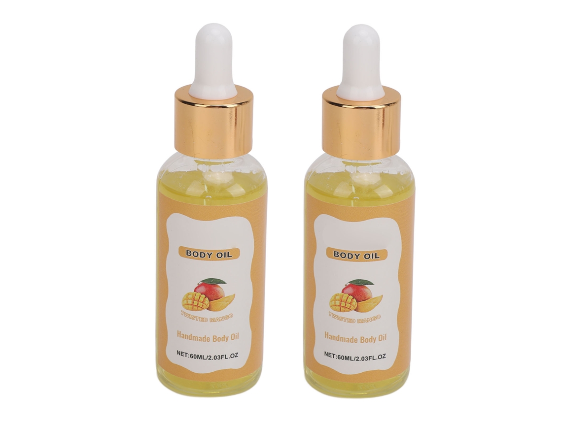 2 Óleos de Massagem Corporal 60ml Hidratantes, Nutritivos e Relaxantes para Pele Seca