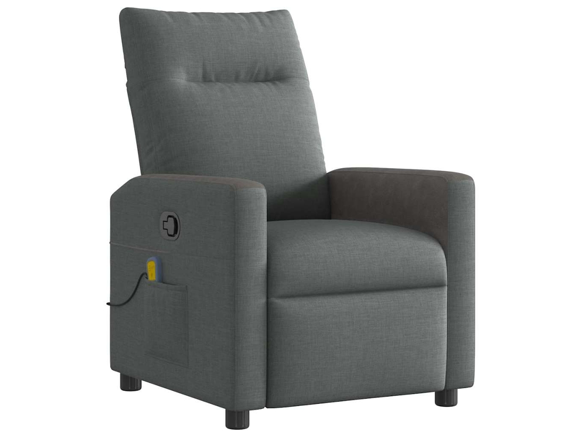 Massage Recliner Chair, Massage Recliner Chairs Vidaxl Cinzeto Tecido