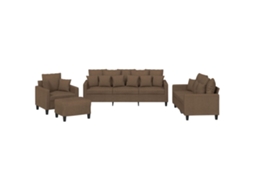Sofa Set, Sofa Sets Vidaxl Marrom Tecido (n/a)