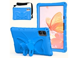Capa Infantil Para Lenovo Xiaoxin Pad 12.1"(2025), Com Estampado De Borboletas Fofascom Alça De Ombro E Suporte. Azul Hexinyigjly