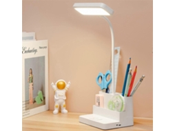 Lurelia Candeeiro Led De Mesa Com Suporte Recarregável 3 Modos Pescoço De Ganso Azul