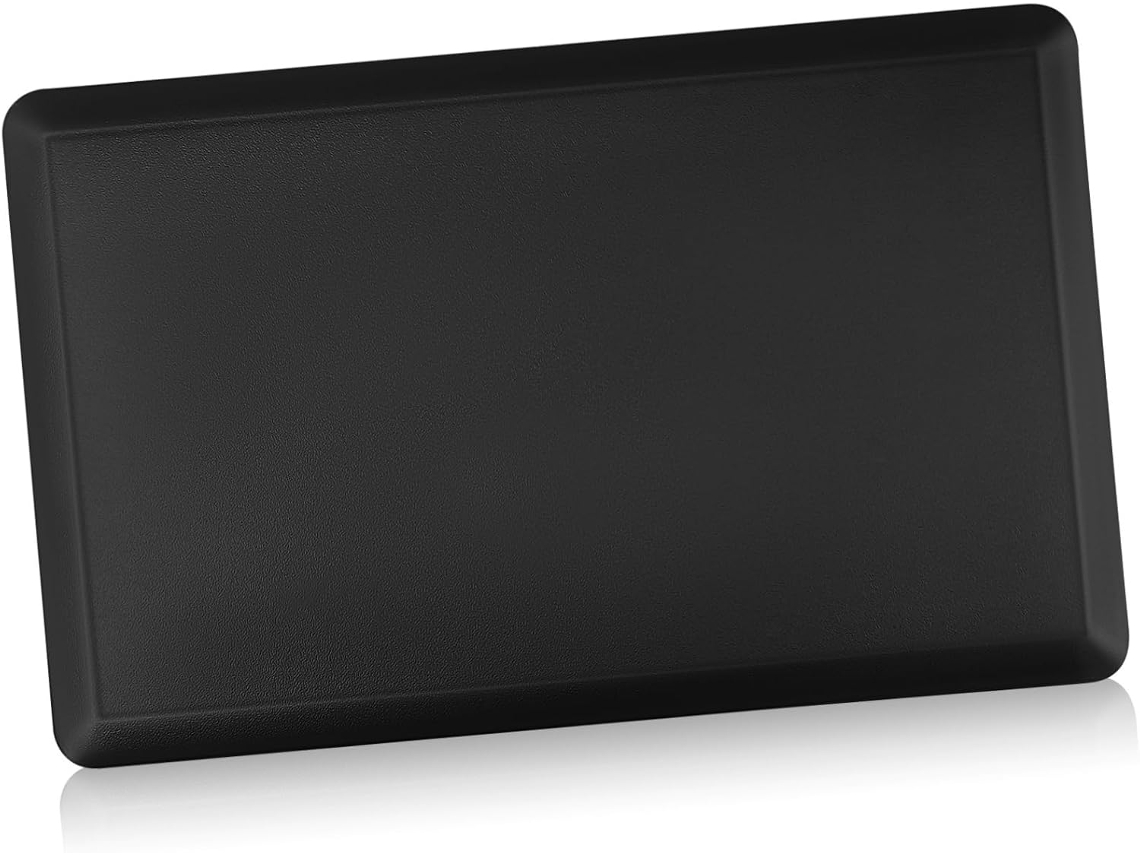 Tapete De Cozinha Anti Fadiga Ukcoco, Preto, 44x71x1, 2cm, Acolchoado Em Pvc E Espuma, Antiderrapante, Confortável Para