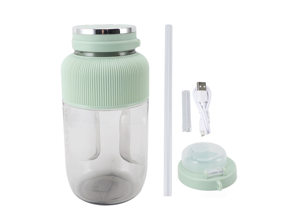 Copo liquidificador elétrico sem fio de grande capacidade multifuncional portátil verde claro | S/MARCA