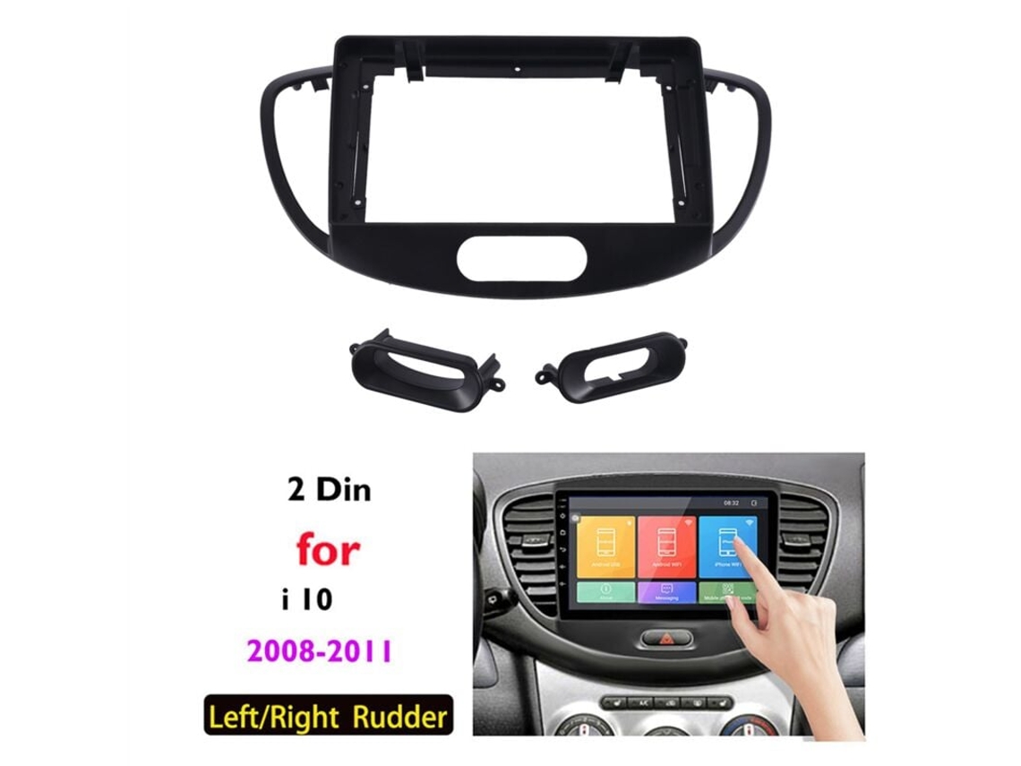 Para I10 2008 2011 9 Polegadas 2 Din Painel De Carro Moldura Rádio Fáscia Painel Mp5 Dvd Player Adaptador Painel Slowmoose