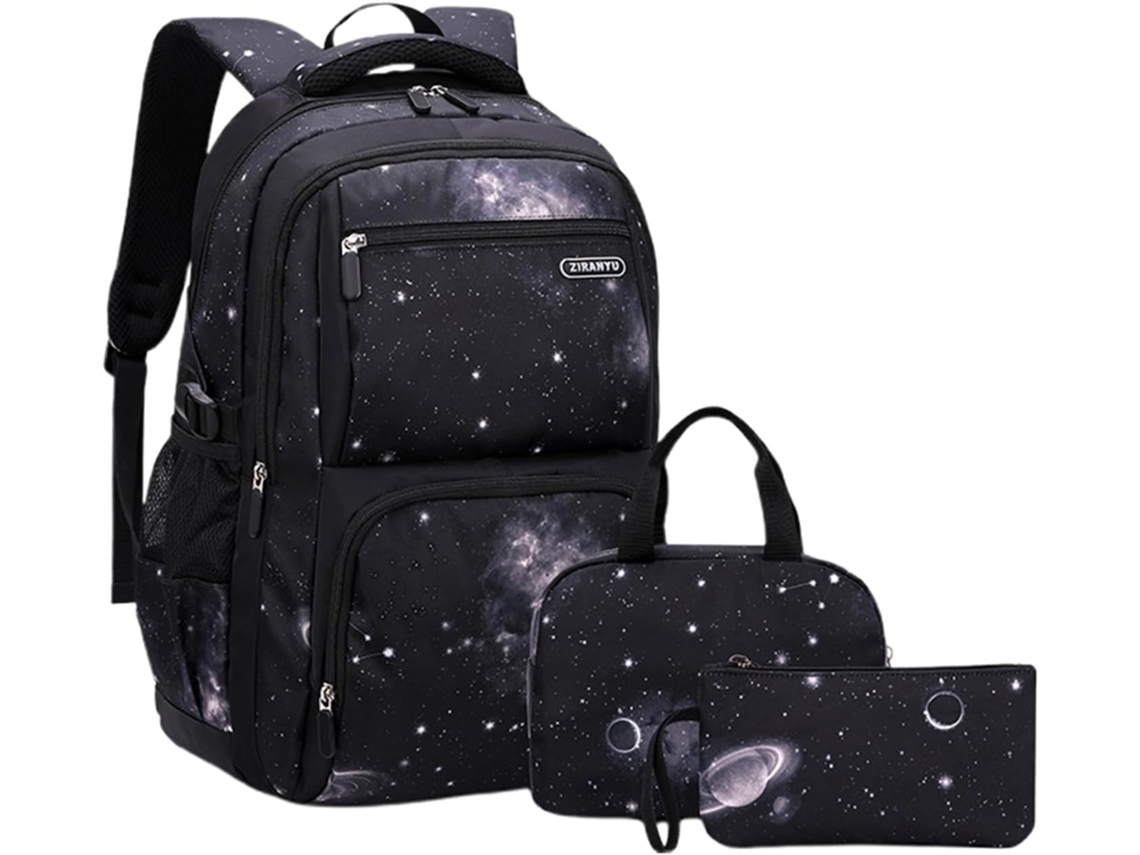 Conjunto Mochila Escolar De 3 Peças Para Meninos Meninas, Leve E Com Lancheira Estojo, Ideal O Ensino