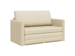 Conjunto 1 Sofá-cama Vidaxl Creme Tecido (124 X 71 X 78 Cm)