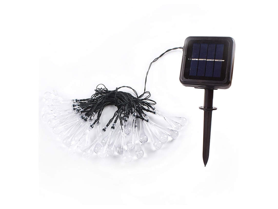 Cordão de Luzes Solares AQUAFORGE de Cor Branco Modelo Cjy para Jardim com Iluminação Led