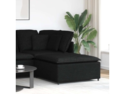 Vidaxl Módulo De Pufe Modular Para Sofá Preto 100x100x48 Cm