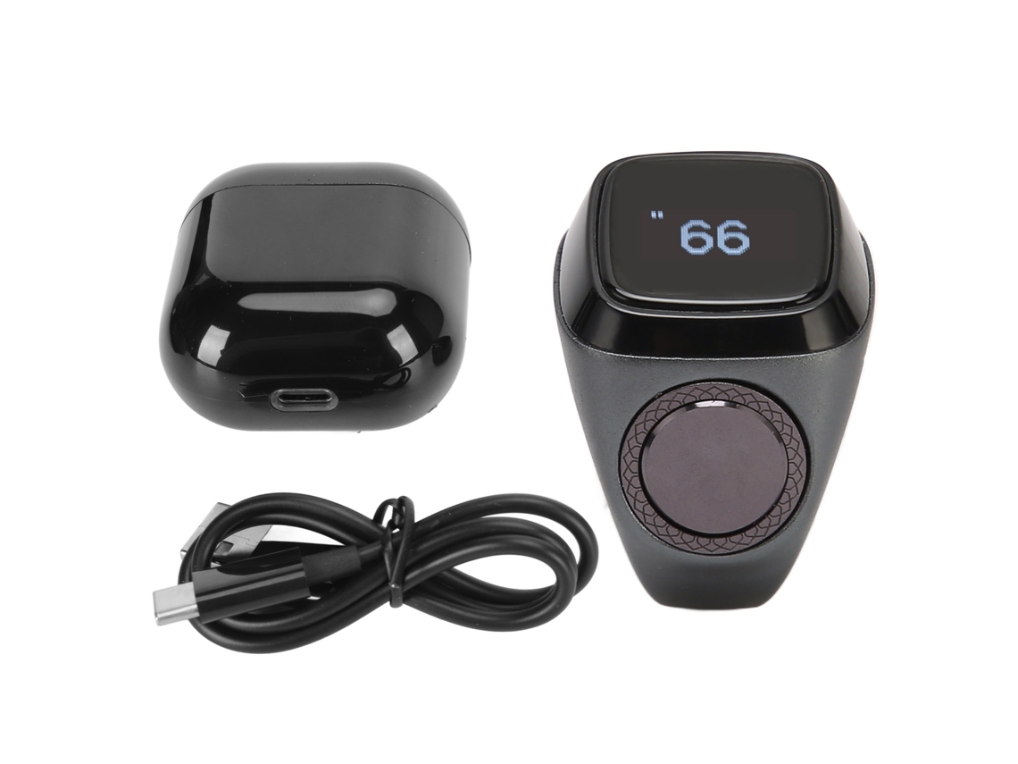 Anel Contador Inteligente BT 5.1 com Alarme e Tela 0.49'' | S/MARCA