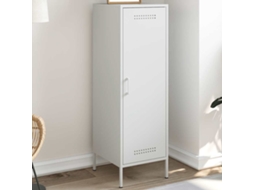 Vidaxl Aparador Alto 36x39x113 Cm Aço Branco