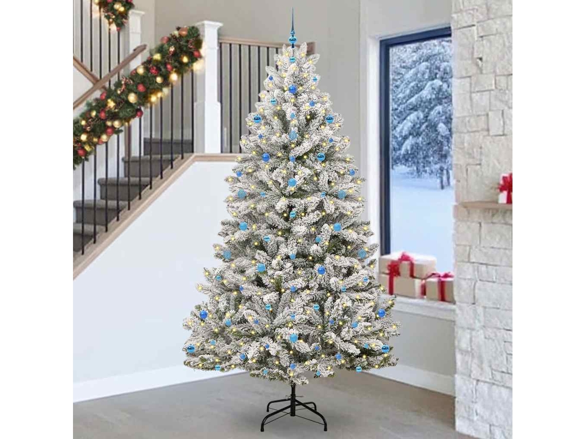 Vidaxl Árvore De Natal Artificial 270 Cm 300 Led Branco Quente