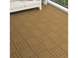 Vidaxl Telha De Deck Design 3d 11 Unid. Teca 30 X 30 Cm Wpc