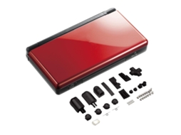 Carcasa Completa Para Nintendo Ds Lite, Nds Lite, Botones Cristal, Rojo Negro