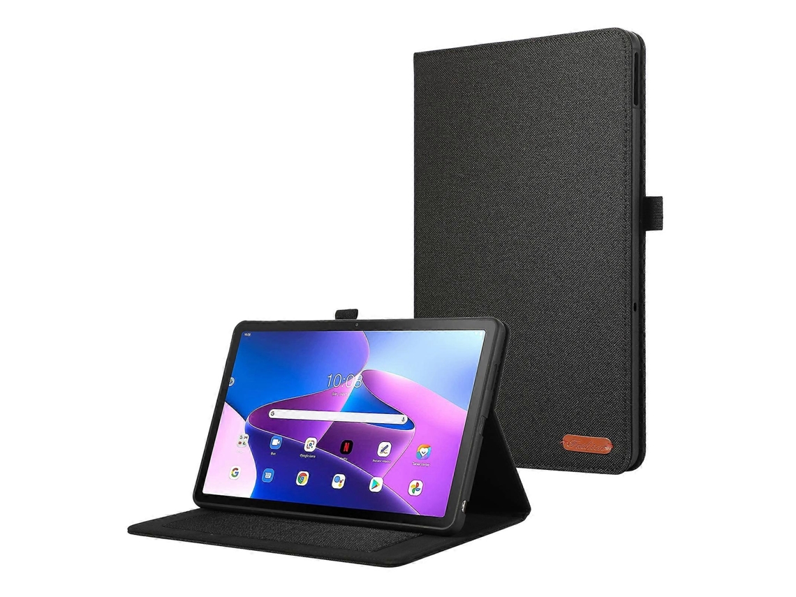 Capa Para Tablet Lenovo Tab M10 5g 10.6 Com Abertura Horizontal Em Tpu + Tecido E Couro Pu