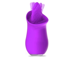 Vibrador de Lamber a Língua com 10 Modos de Vibração para Mulheres Roxo YIZHOOD