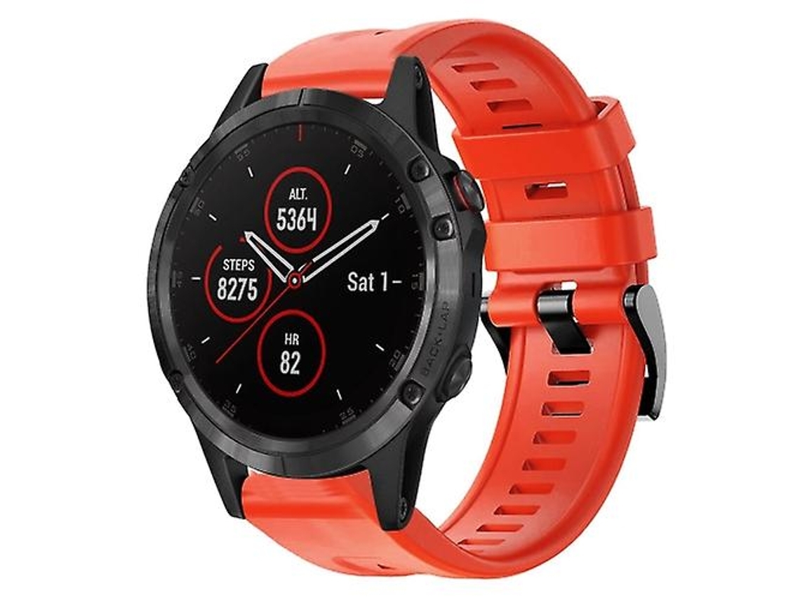 Lurelia Pulseira De Silicone Vermelha, Compatível Com Garmin Fenix 5 Plus