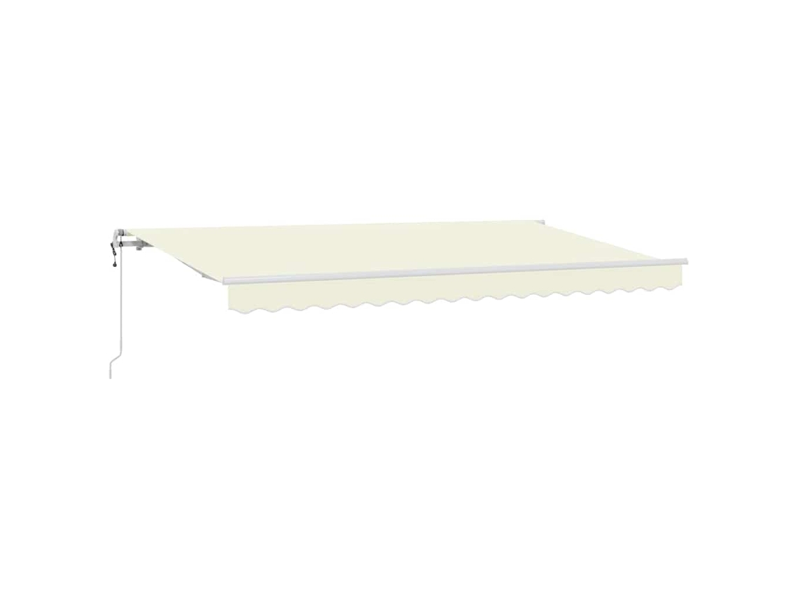 Conjunto 1 Toldo Retrátil Vidaxl Creme Tecido (350 X 200 Cm)