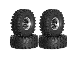 Rodas de Liga de Alumínio Pretas Atualizadas 1.9 Polegadas 4 Peças Axial Scx10 Iii Yikong Yk4107 Rgt Rock Crawler Climbing Truck Rc R226 MDUG