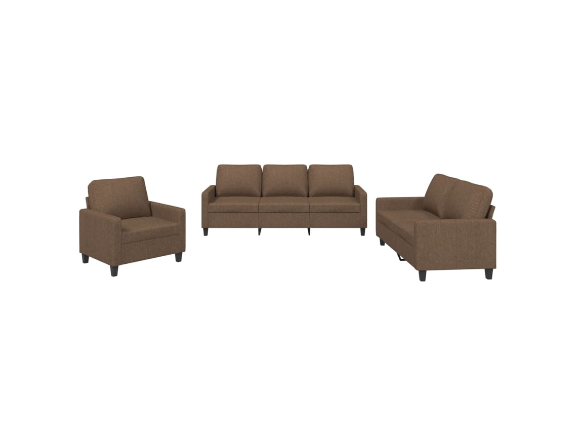 Conjunto De Sofás Vidaxl Marrom Tecido (78 X 77 X 80 Cm)
