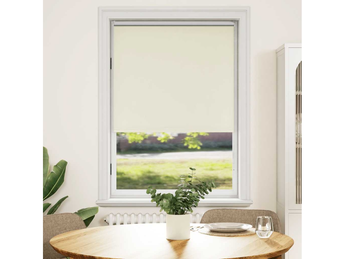Vidaxl Cortina De Rolo Blackout, 104,4 X 175 Cm, Largura Do Tecido 100 Cm, Branco-creme