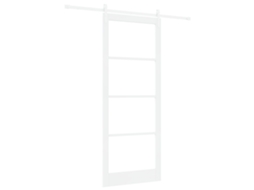 Conjunto 1 Porta Deslizante Vidaxl Branco Madeira De Pinho Maciça (93 X 232 Cm)
