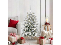 Vidaxl Árvore De Natal Articulada Artificial Branco 120 Cm Pe E Pvc