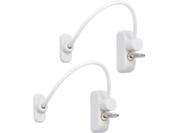 Cierre de Seguridad para Niños, Ventana y Puerta Deslizante, Cable con Llave, Acero Inoxidable, Garaje, Armario, Dormitorio, 2 piezas S/MARCA